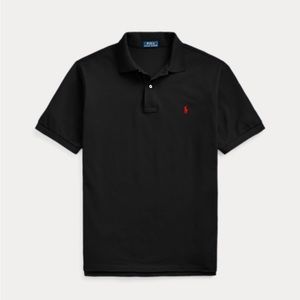 Men’s Ralph Lauren - The Iconic Mesh Polo Shirt. Black. XL. Custom Slim Fit